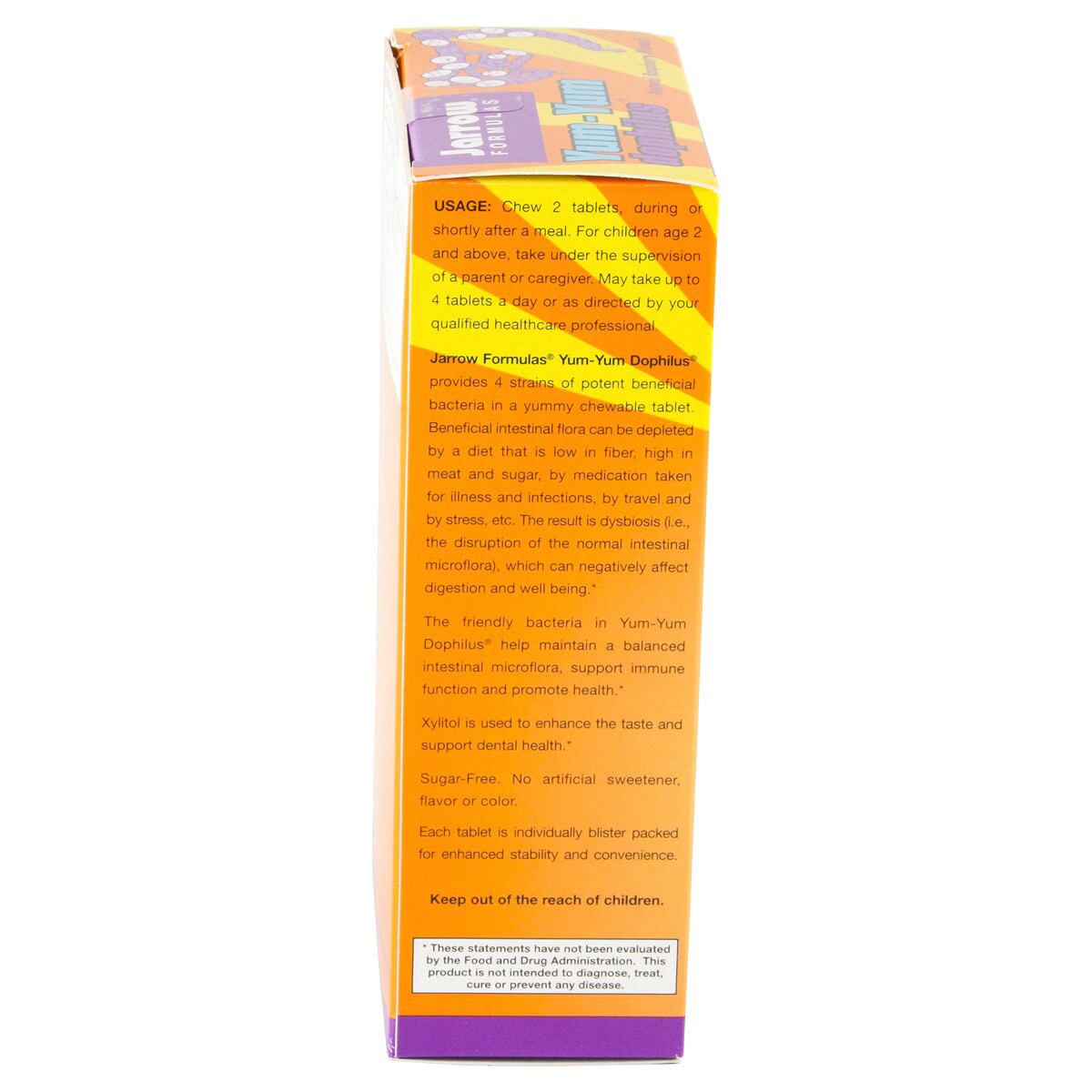 slide 2 of 5, Jarrow Formulas Yum-Yum Dophilus, Natural Raspberry Flavor Probiotics Supplement - 1 Billion CFU Per Serving - 60 Chewable Tablets - Intestinal & Immune Health - For Kids & Adults, 60 ct