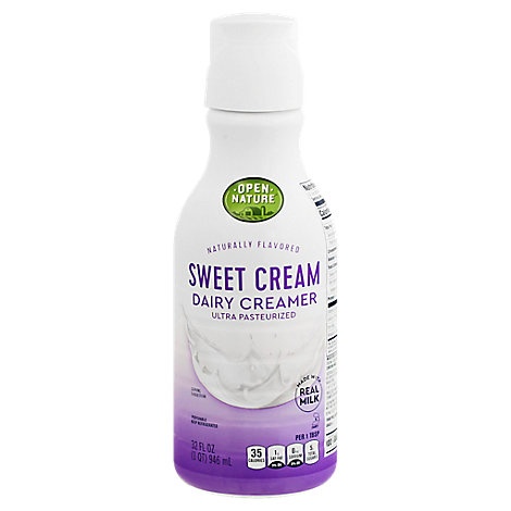 slide 1 of 1, Open Nature Dairy Creamer Sweet Cream, 32 fl oz