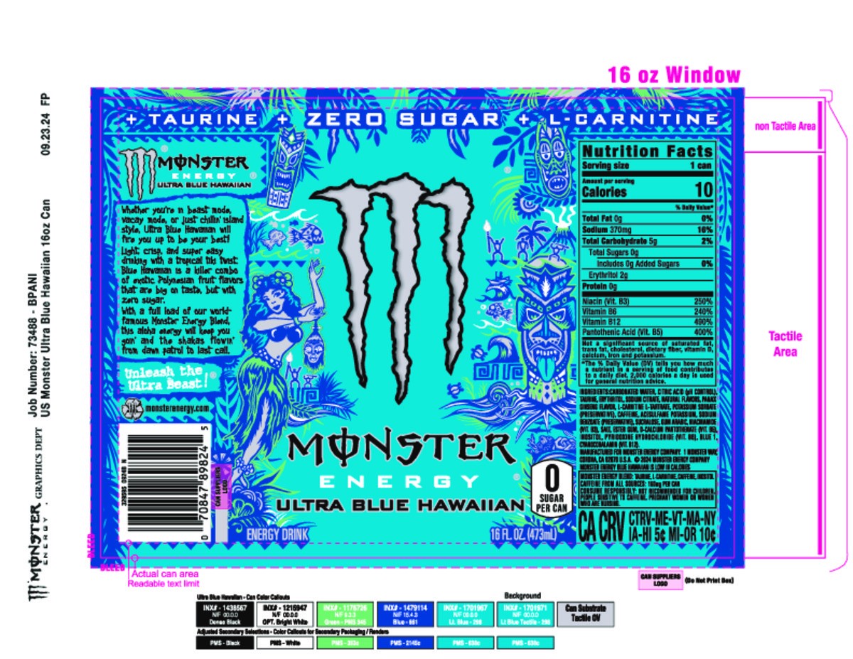 slide 7 of 10, Monster Ultra Blue Hawaiian, 