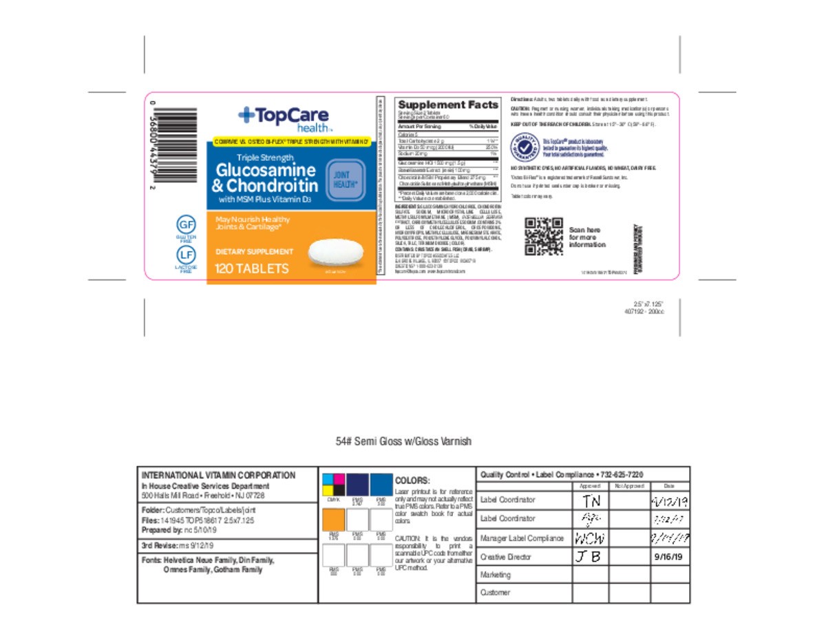 slide 13 of 15, TopCare Health Triple Strength Tablets Glucosamine & Chondroitin with MSM Plus Vitamin D3 120 Tablets, 120 ct