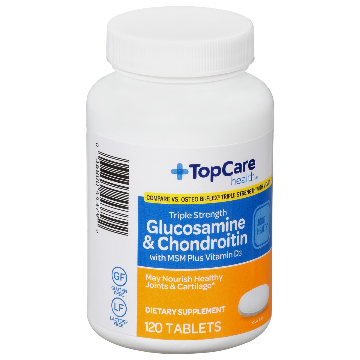 slide 3 of 15, TopCare Health Triple Strength Tablets Glucosamine & Chondroitin with MSM Plus Vitamin D3 120 Tablets, 120 ct