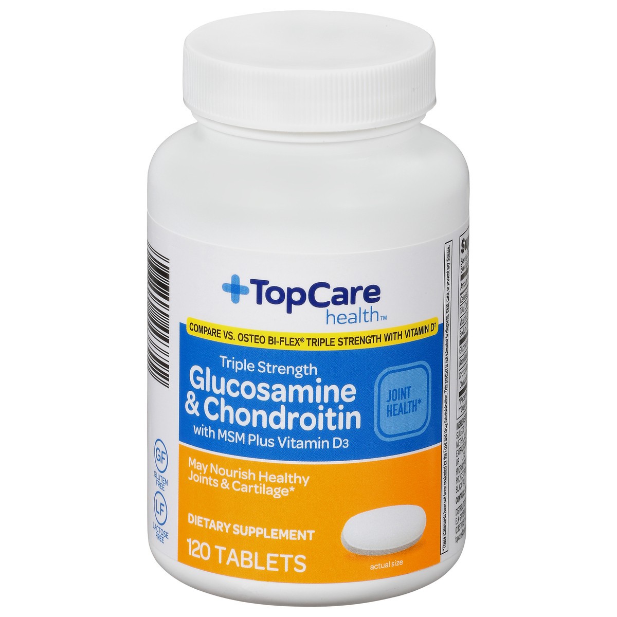 slide 8 of 15, TopCare Health Triple Strength Tablets Glucosamine & Chondroitin with MSM Plus Vitamin D3 120 Tablets, 120 ct