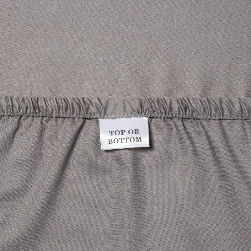 slide 3 of 3, King Solid Performance 400 Thread Count Sheet Set Gray - Threshold™, 1 ct