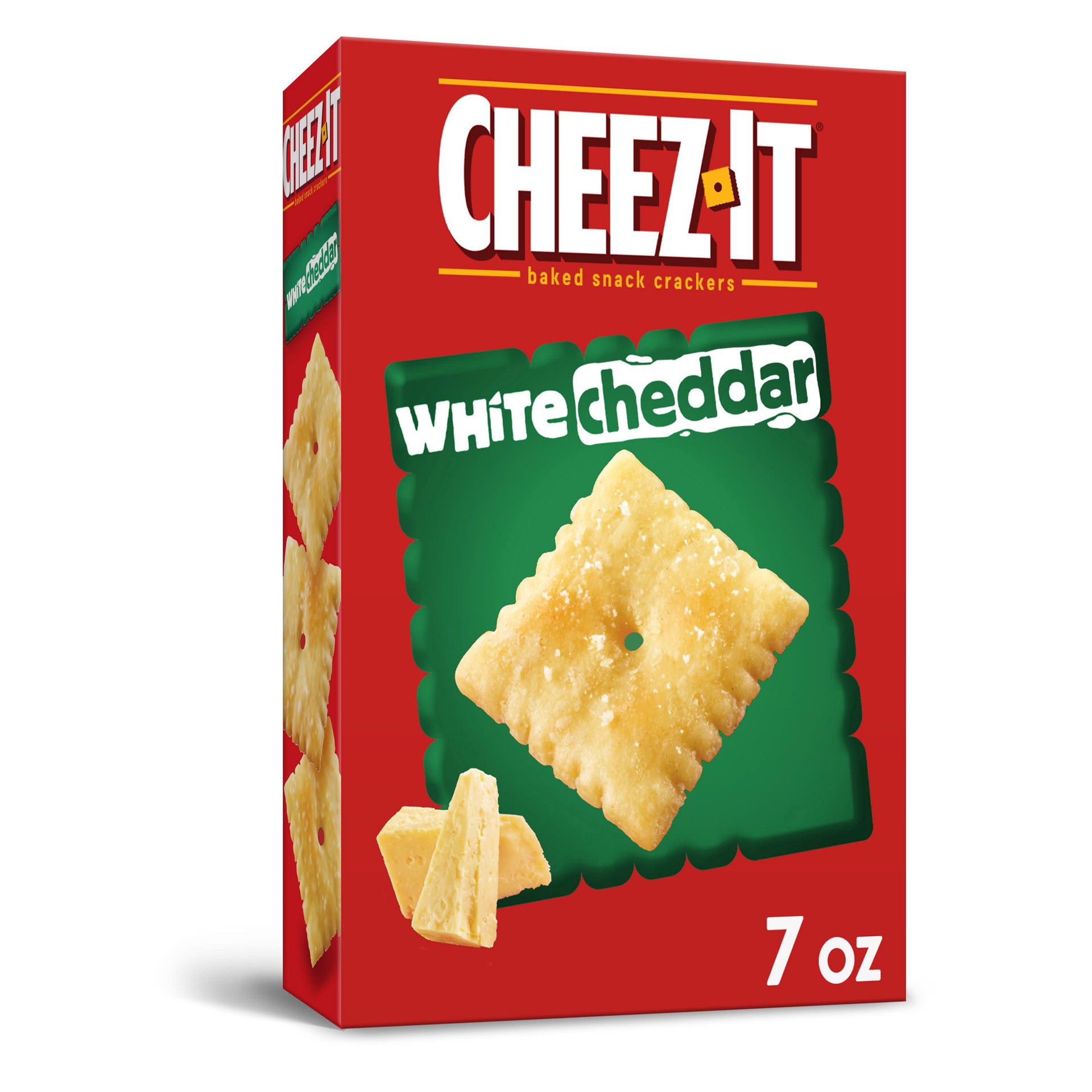 slide 1 of 2, Cheez-It White Cheddar Cheese Crackers, 7 Oz, 