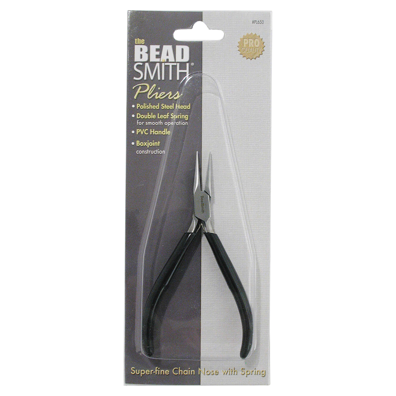 slide 2 of 3, Beadsmith Superfine Slim Line Chain Nose Pliers With Spring, 1 ct