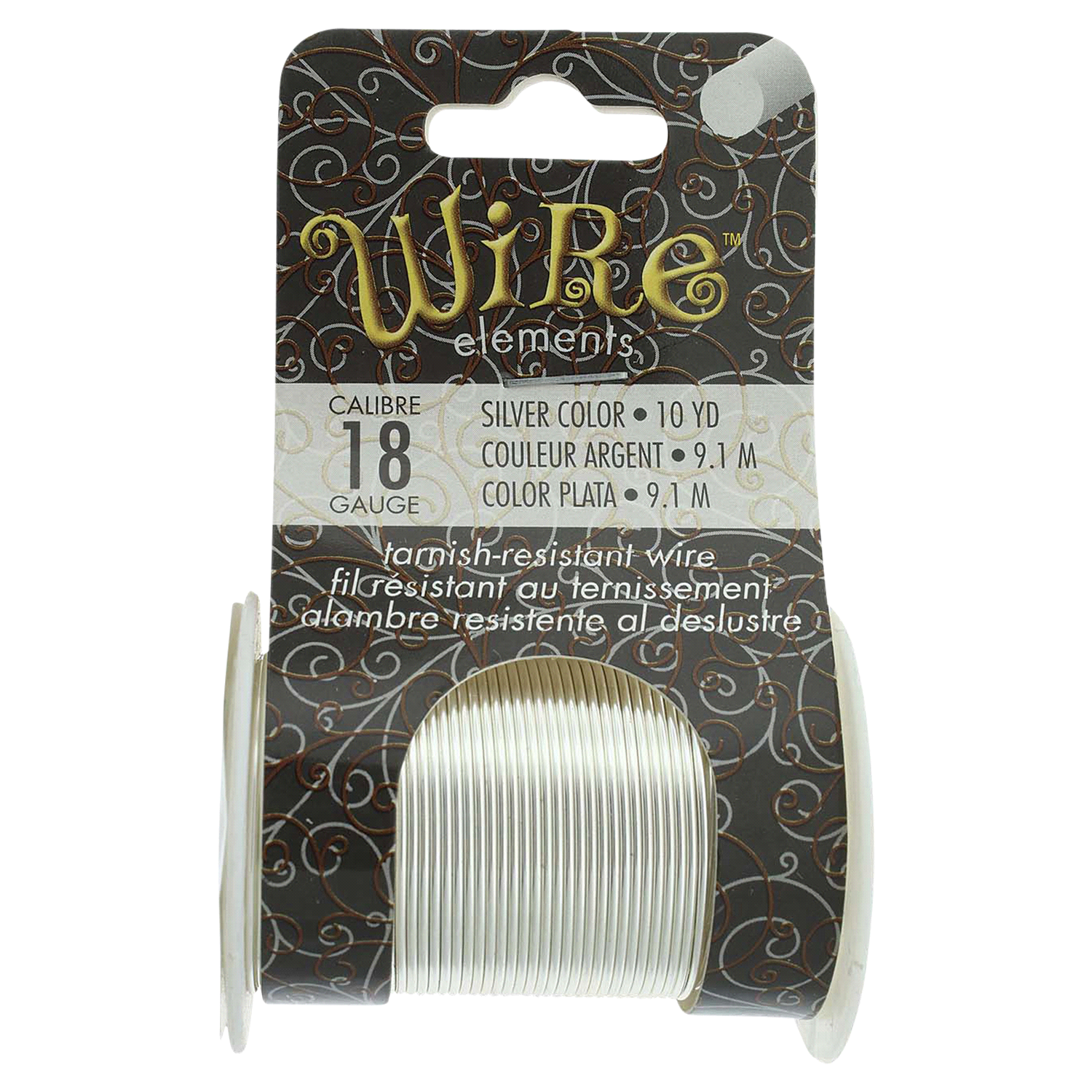 slide 1 of 1, BeadSmith Wire Elements 18 gauge Tarnish-resistant Wire, Silver, 1 ct