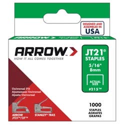 Arrow 5/16 Inch JT21 Staples 1000 ea