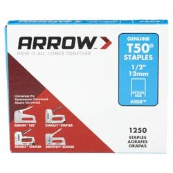 Arrow Genuine T50 12 mm Staples 1250 ea