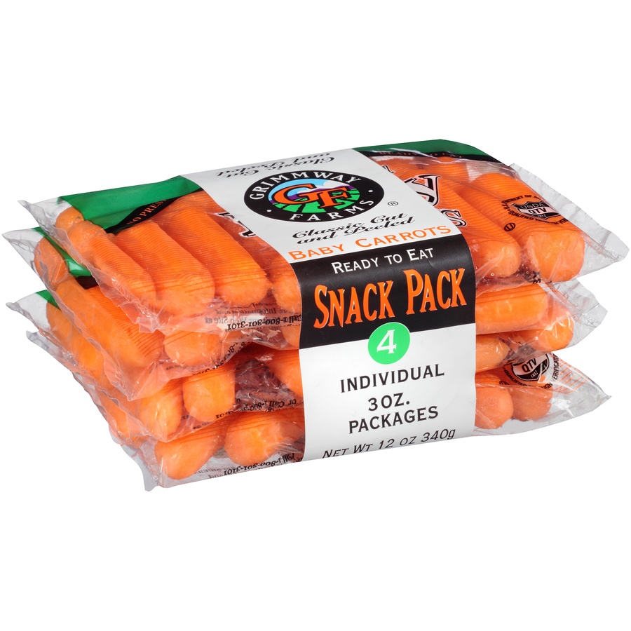 slide 2 of 6, Grimmway Farms Classic Cut & Peeled Baby Carrots, 4 ct; 3 oz