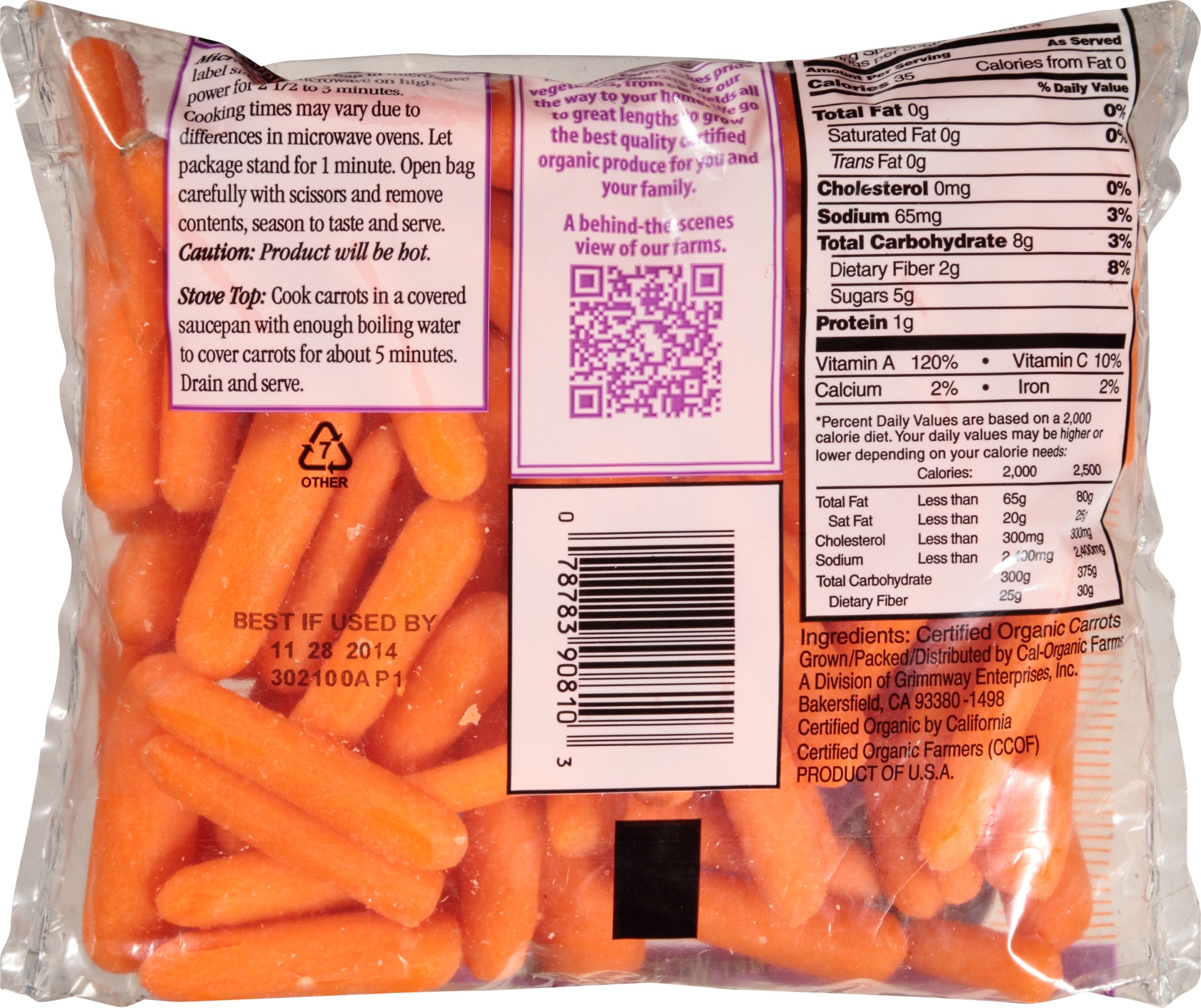 slide 6 of 6, Cal-Organic Farms Carrots 12 oz, 12 oz