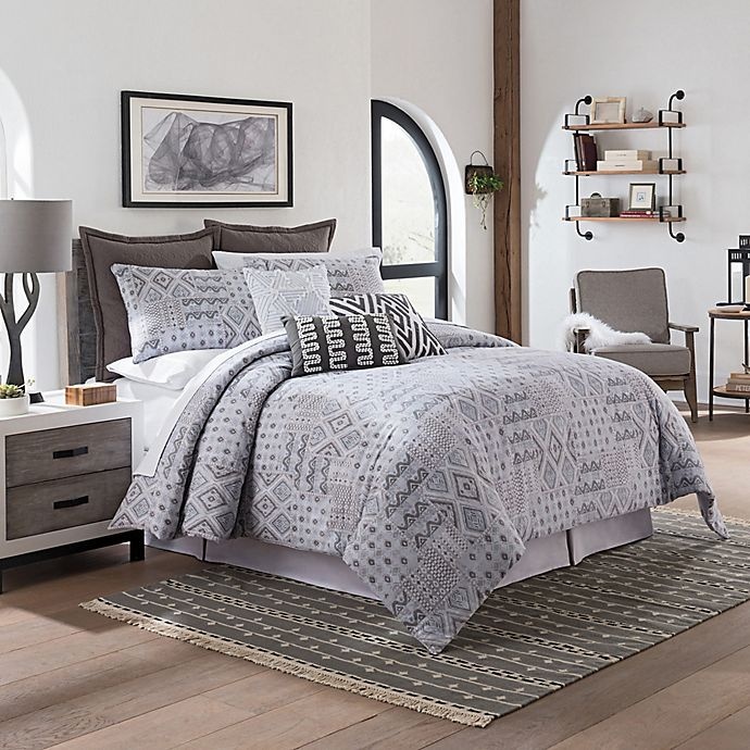 slide 1 of 1, Sedona Lazar Queen Comforter Set - Grey, 1 ct