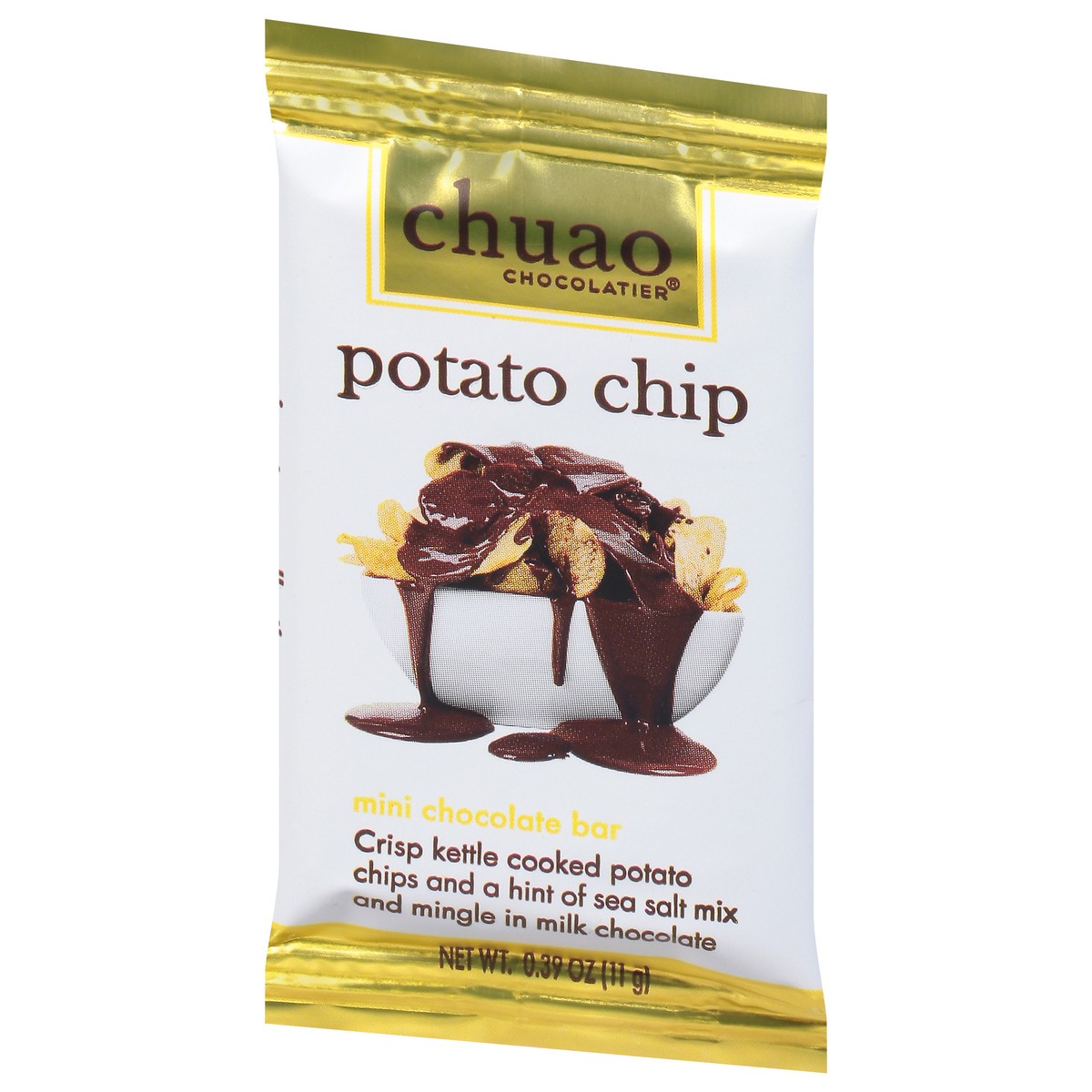 slide 3 of 10, Chuao Chocolatier Potato Chip Mini Chocolate Bar 0.39 oz, 0.39 oz