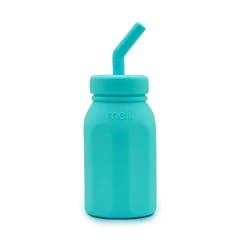 MELII Silicone Bottle with Straw - Blue