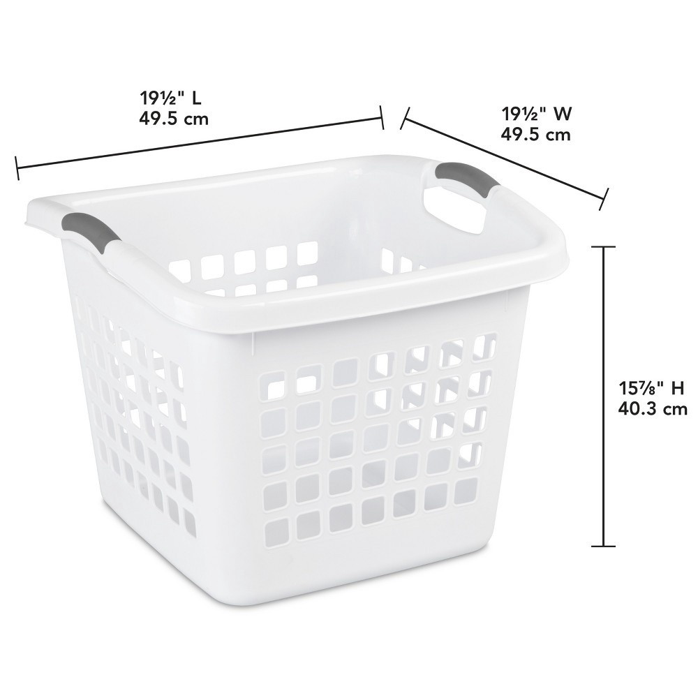 slide 2 of 7, Sterilite Ultra Square Laundry Basket White, 1 ct