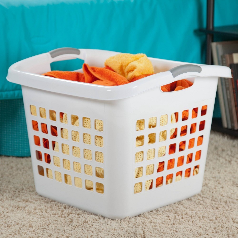 slide 3 of 7, Sterilite Ultra Square Laundry Basket White, 1 ct