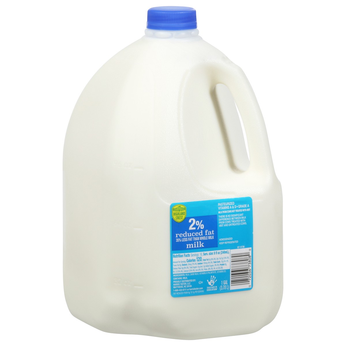 slide 7 of 9, Highland Crest 2% Milk Fat Reduced Fat Milk - 1 gal, 1 gal