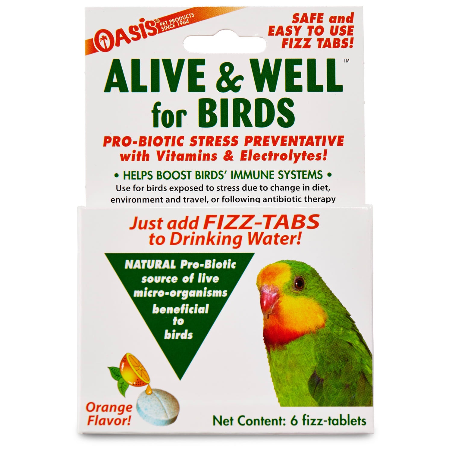 slide 1 of 1, Oasis Alive & Well Probiotic Bird Water Tablets, 1 ct