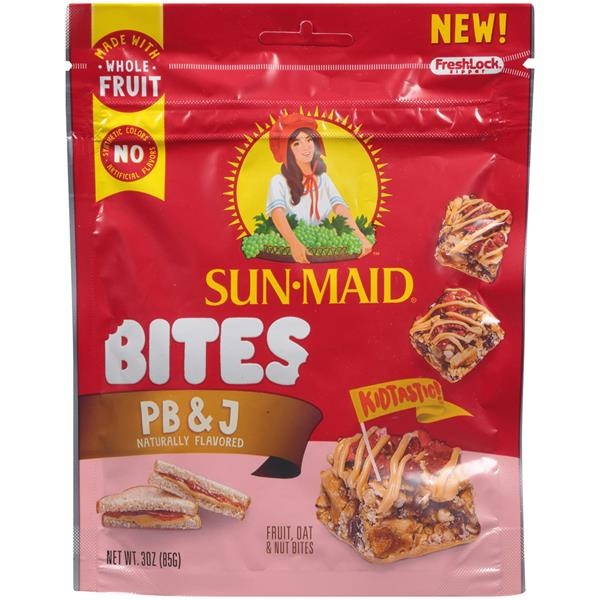 slide 1 of 1, Sun-Maid Bites PB&J, 3 oz