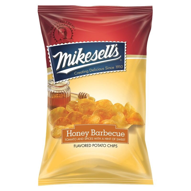 slide 1 of 1, Mikesell's Honey Barbecue Flavored Potato Chips - 10oz, 10 oz