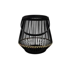 Hd Outdoors Small Wood Lantern - Black