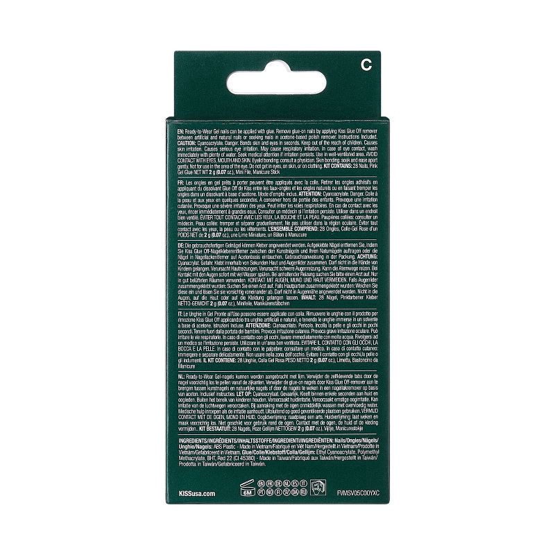 slide 5 of 8, KISS Voguish Fantasy Holiday Press-On Nails, Red, Medium Length, Square Shaped, 31 Ct., 1 ct