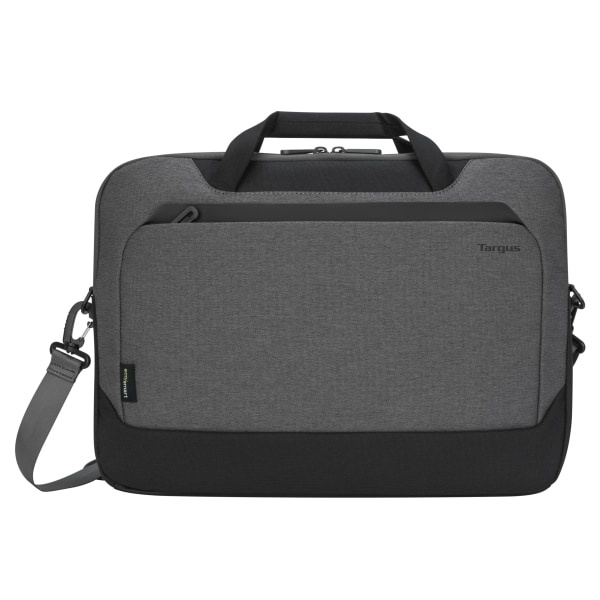 slide 1 of 8, Targus Cypress Ecosmart Briefcase With 15.6'' Laptop Pocket, Light Gray, 1 ct