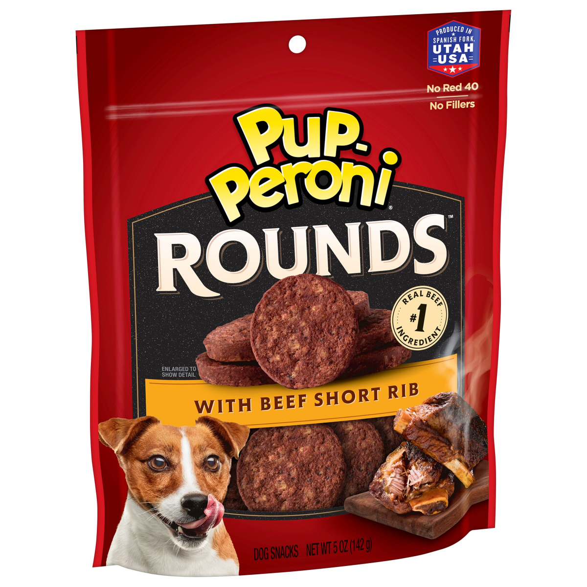 slide 4 of 8, Pup-Peroni Rounds Dog Treats With Beef Short Rib, 5 oz. Bag, 5 oz