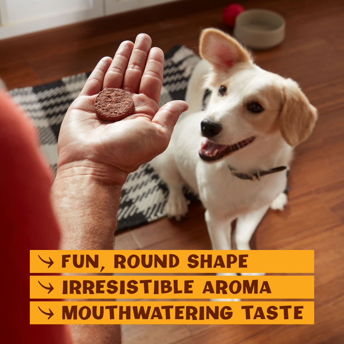 slide 7 of 8, Pup-Peroni Rounds Dog Treats With Beef Short Rib, 5 oz. Bag, 5 oz