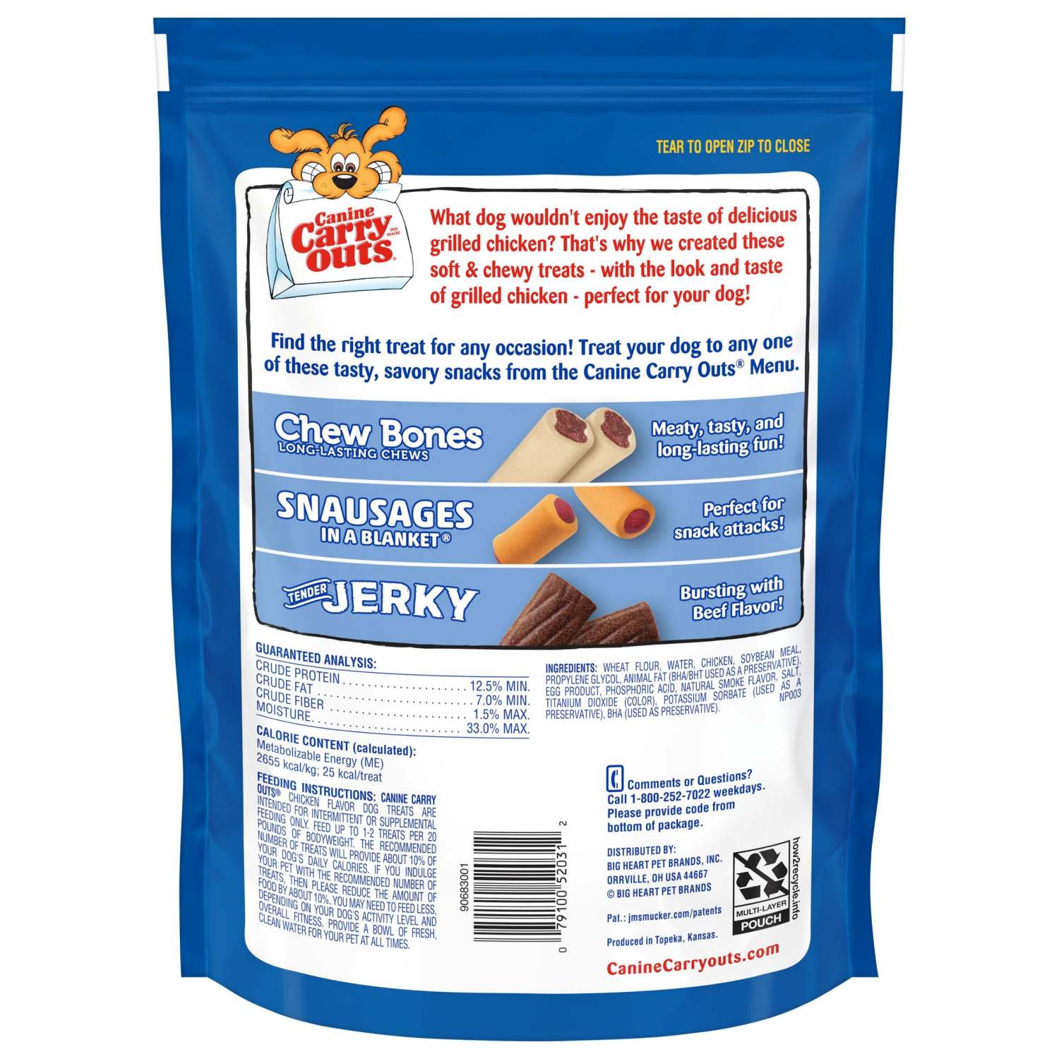 slide 3 of 4, Canine Carry Outs Chicken Flavor Dog Treats, 22.5oz Bag, 22.5 oz