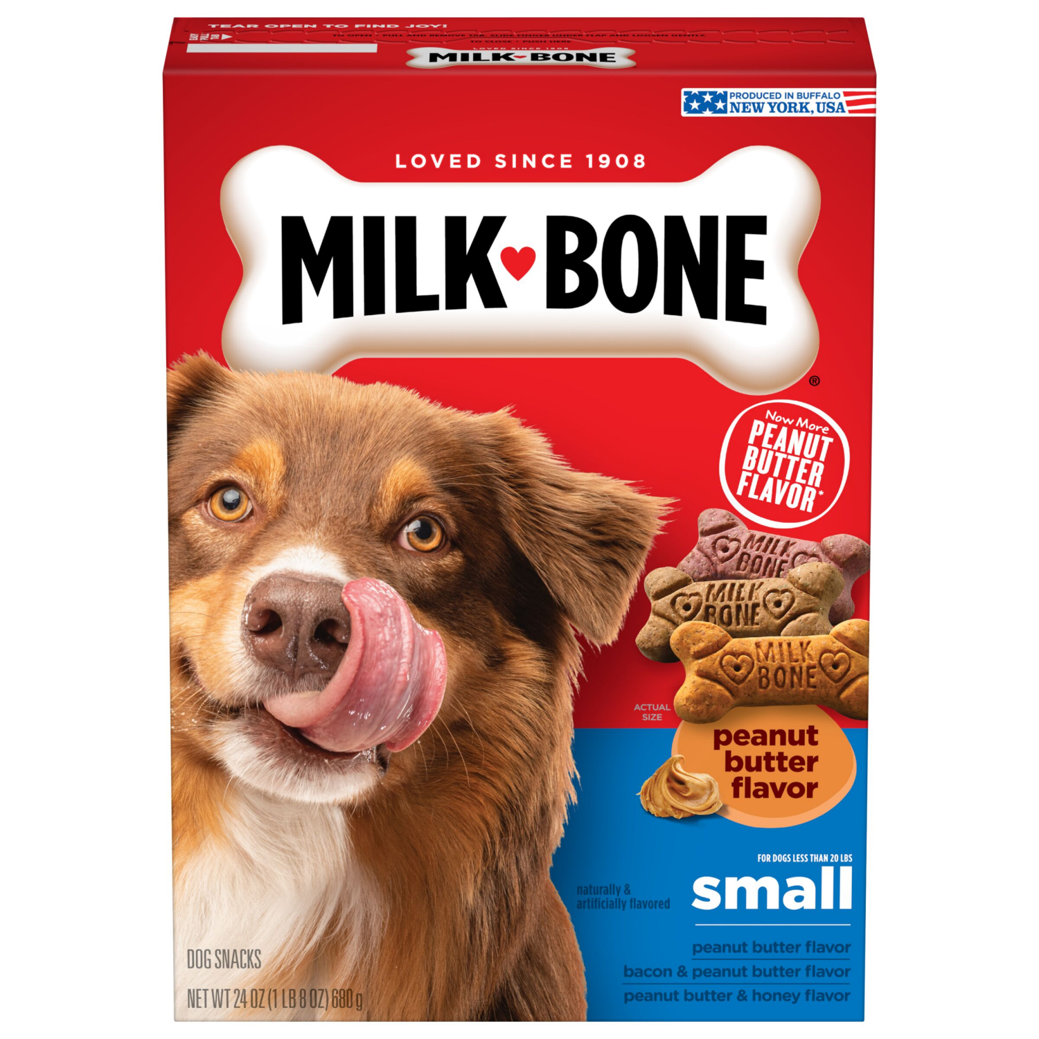slide 2 of 8, Milk-Bone Dog Treat, Peanut Butter, 24 oz
