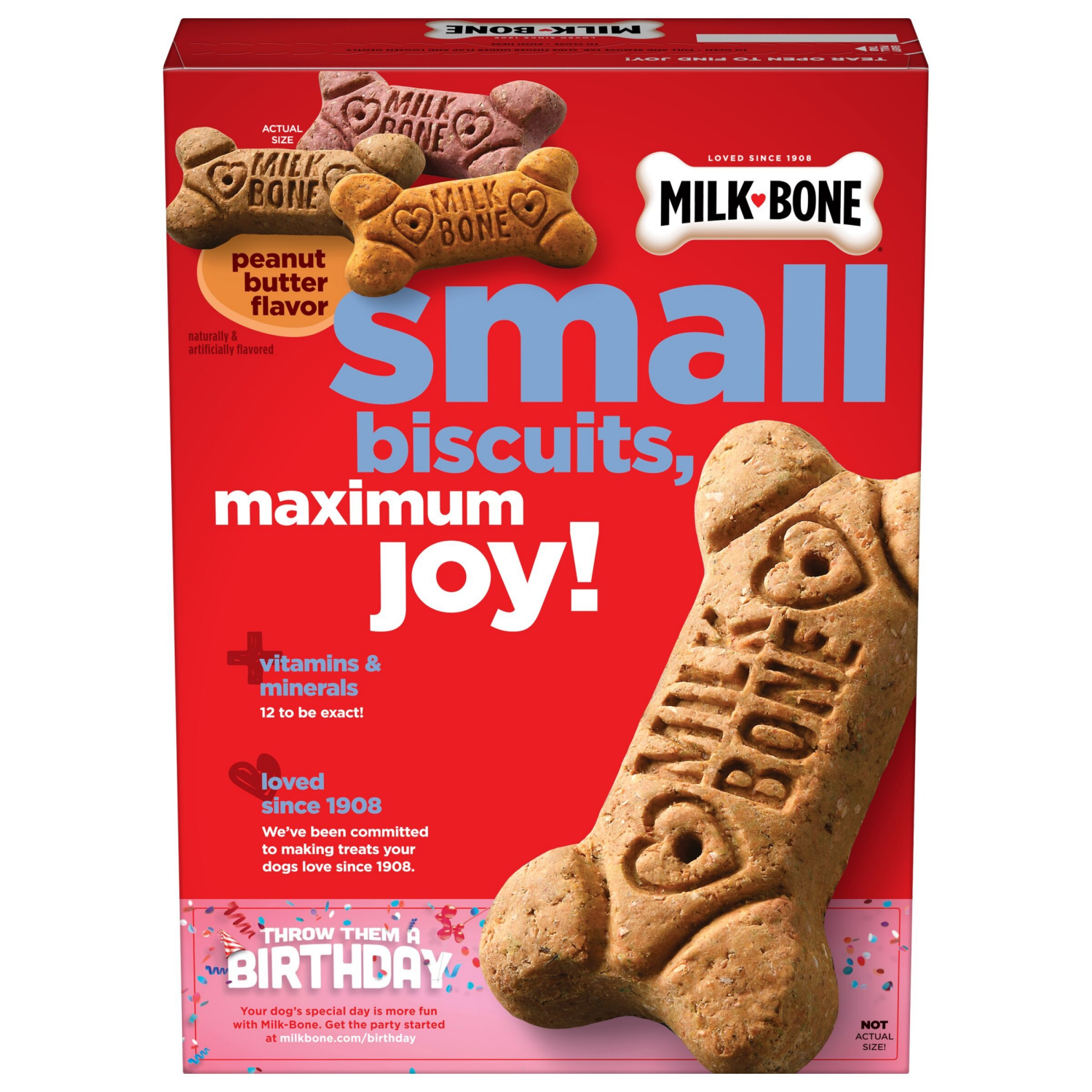 slide 4 of 8, Milk-Bone Dog Treat, Peanut Butter, 24 oz