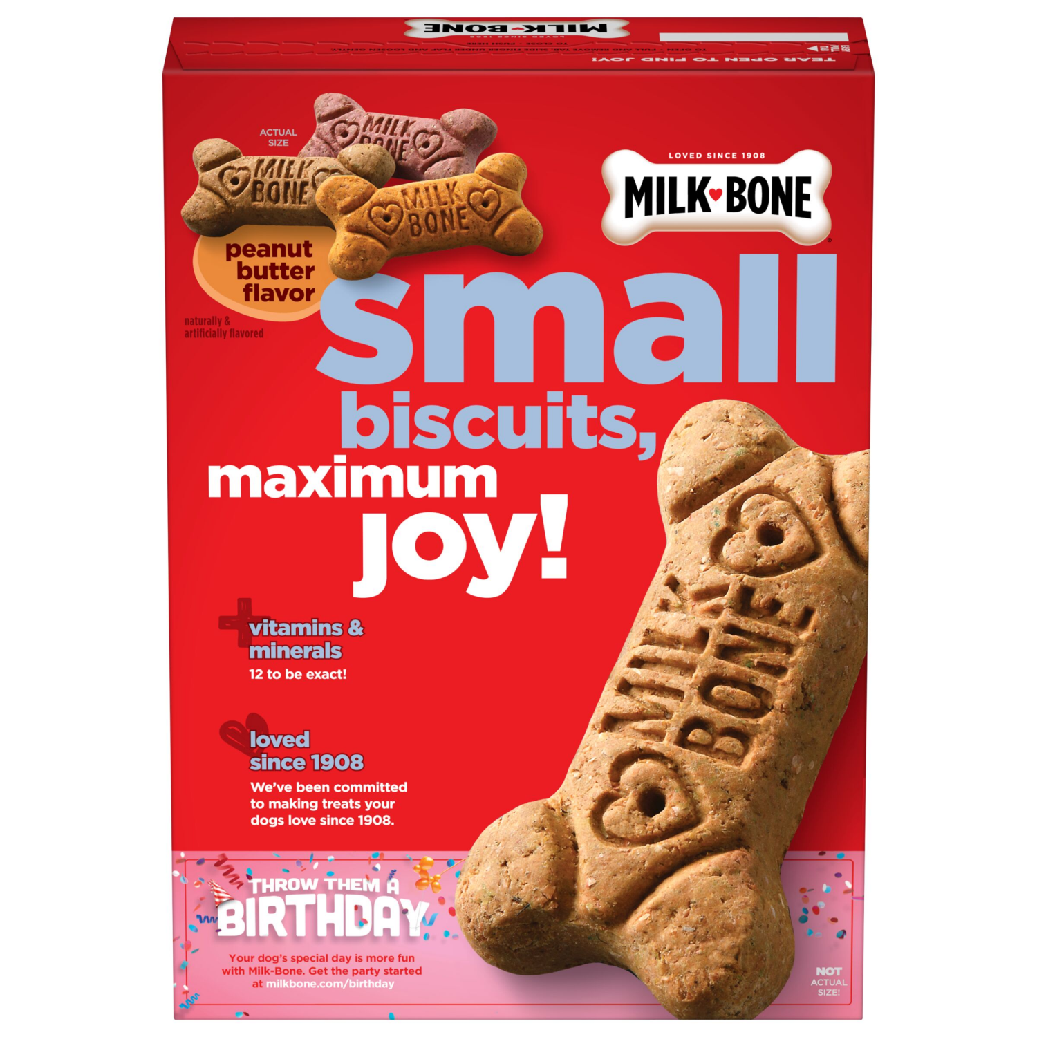 slide 8 of 8, Milk-Bone Dog Treat, Peanut Butter, 24 oz