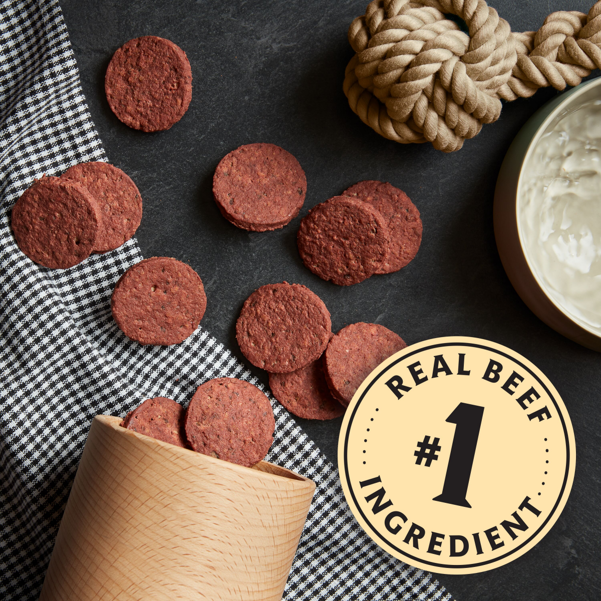 slide 6 of 8, Pup-Peroni Rounds Dog Treats With Beef Short Rib, 20.5 oz. Bag, 20.5 oz