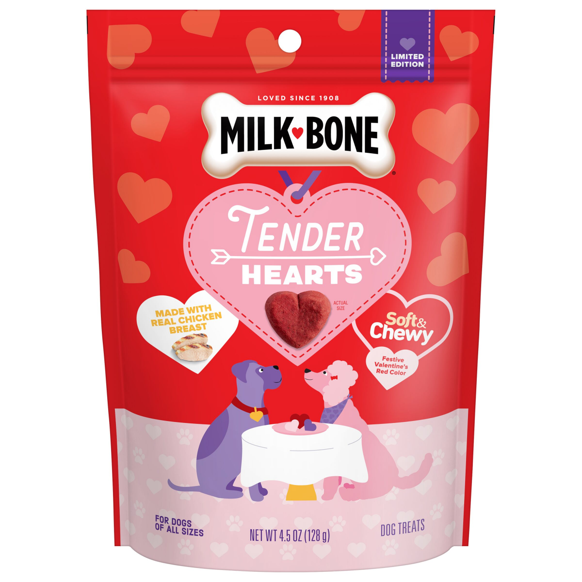 slide 9 of 13, Milk-Bone® soft & chewy tender hearts, 4.5 oz