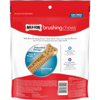slide 6 of 13, Milk-Bone Brushing Chews Daily Dental Dog Treats, Small/Medium, 19.6 Oz. Bag, 25 Bones Per Bag, 19.6 oz