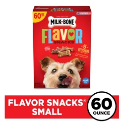 Milk-Bone Flavor Snacks Small Dog Biscuits, Flavored Crunchy Dog Treats, 60 Oz.