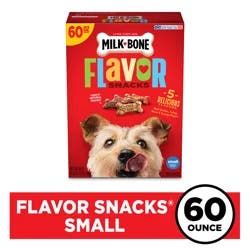 Milk-Bone Flavor Snacks Small Dog Biscuits, Flavored Crunchy Dog Treats, 60 Oz.