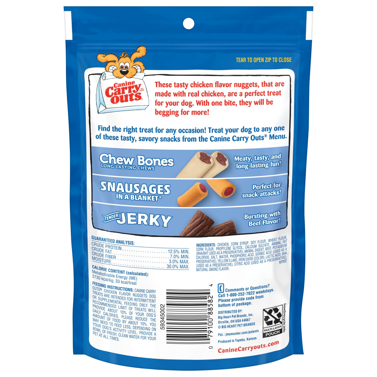 slide 3 of 5, Canine Carry Outs Chicken Flavor Nuggets Dog Snacks, 4.5 oz., 4.5 oz