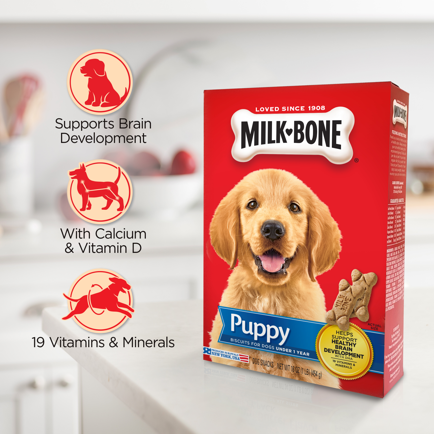 slide 6 of 7, Milk-Bone Puppy Dog Snacks 1 16 oz, 16 oz