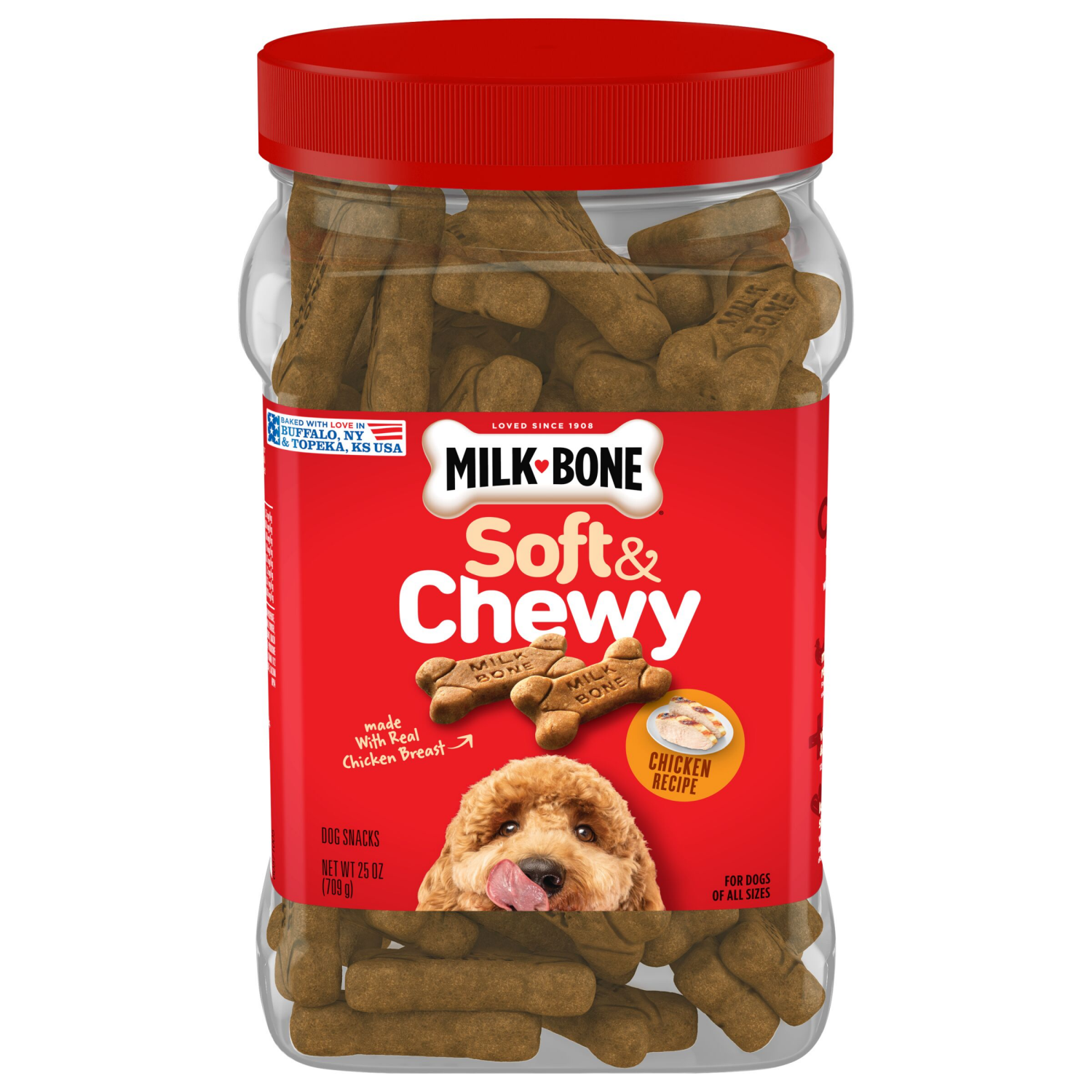slide 2 of 7, Milk-Bone Soft and Chewy Dog Treats, Chicken Recipe With Chicken Breast, 25oz Bag, 25 oz