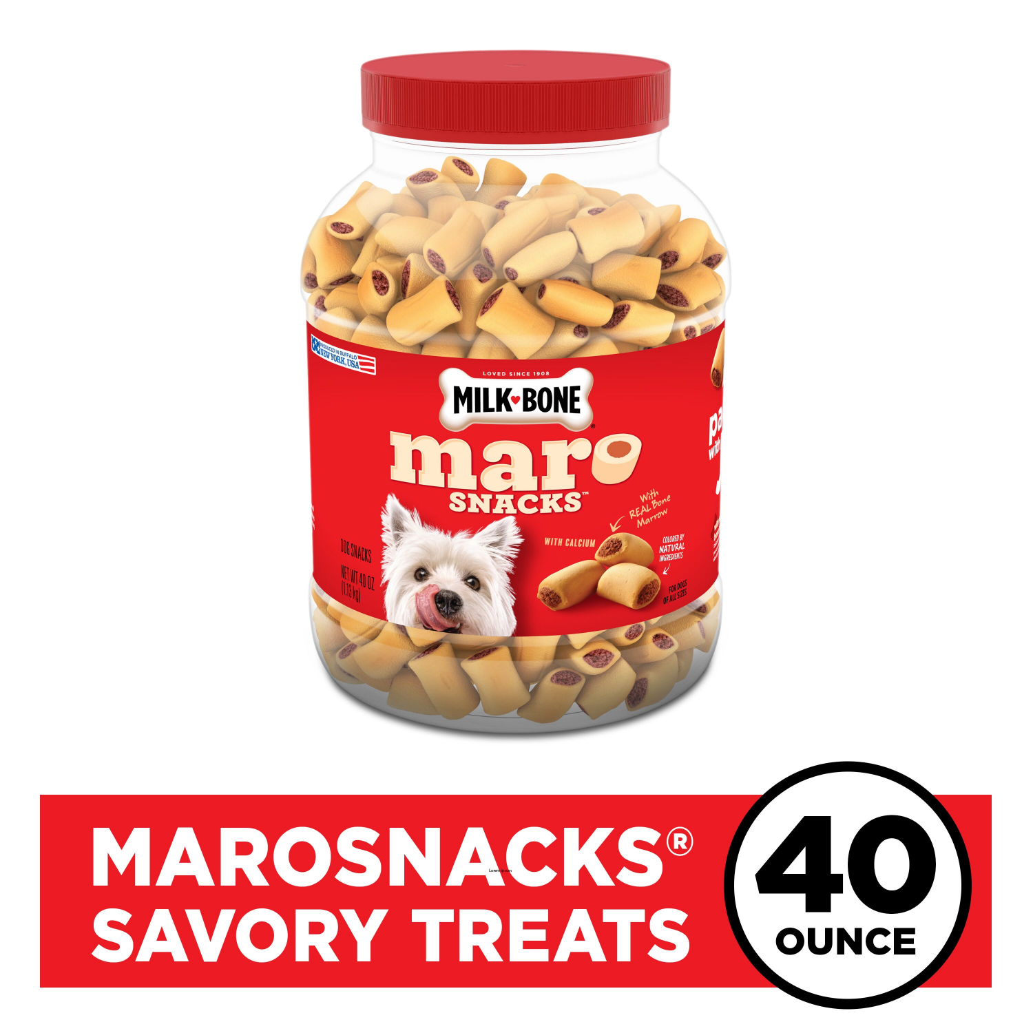 slide 1 of 7, Milk-Bone MaroSnacks Small Dog Treats With Bone Marrow, 40 Ounces, 40 oz