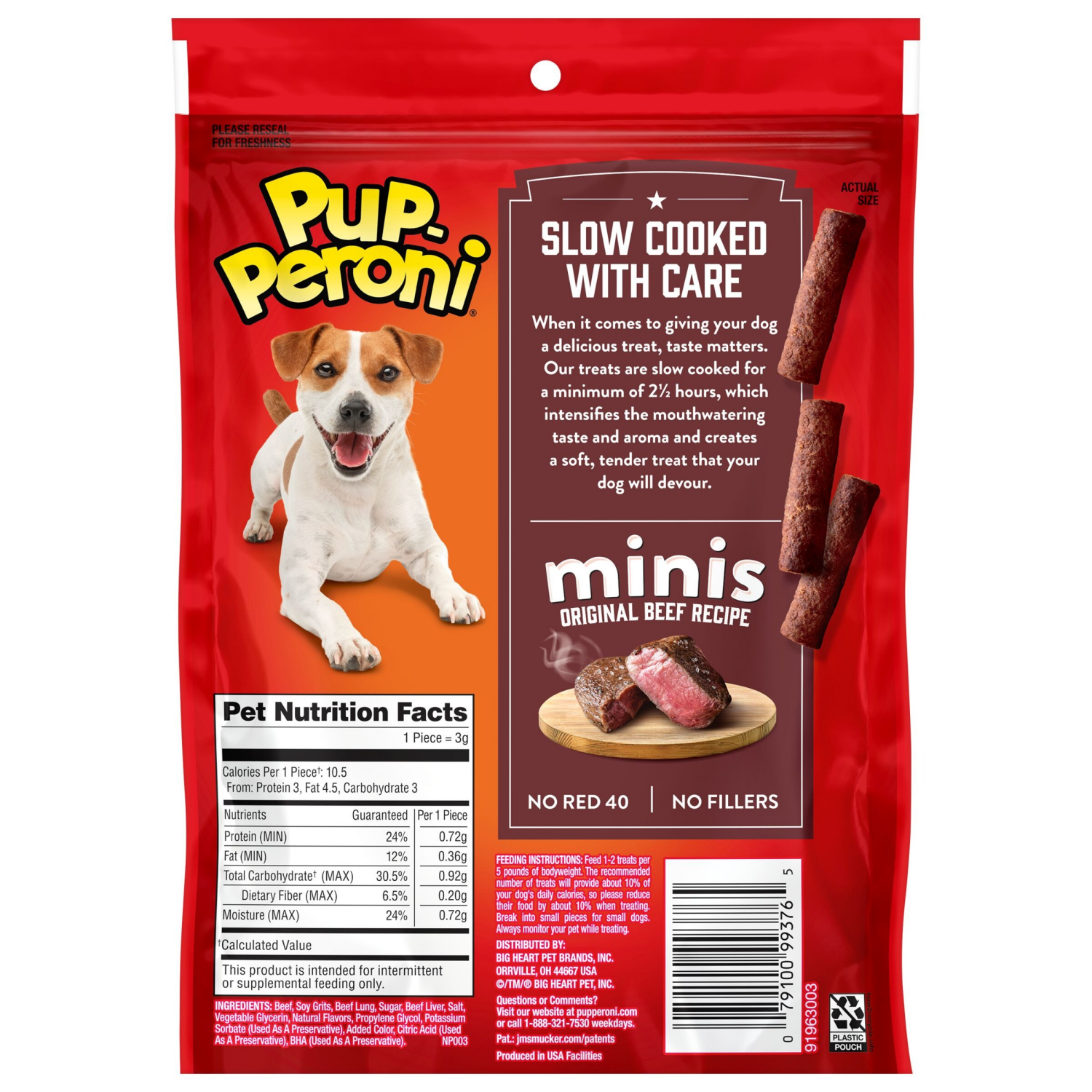 slide 6 of 8, Pup-Peroni Minis Original Beef Recipe Dog Treats, 5.6 Oz. Bag, 5.6 oz