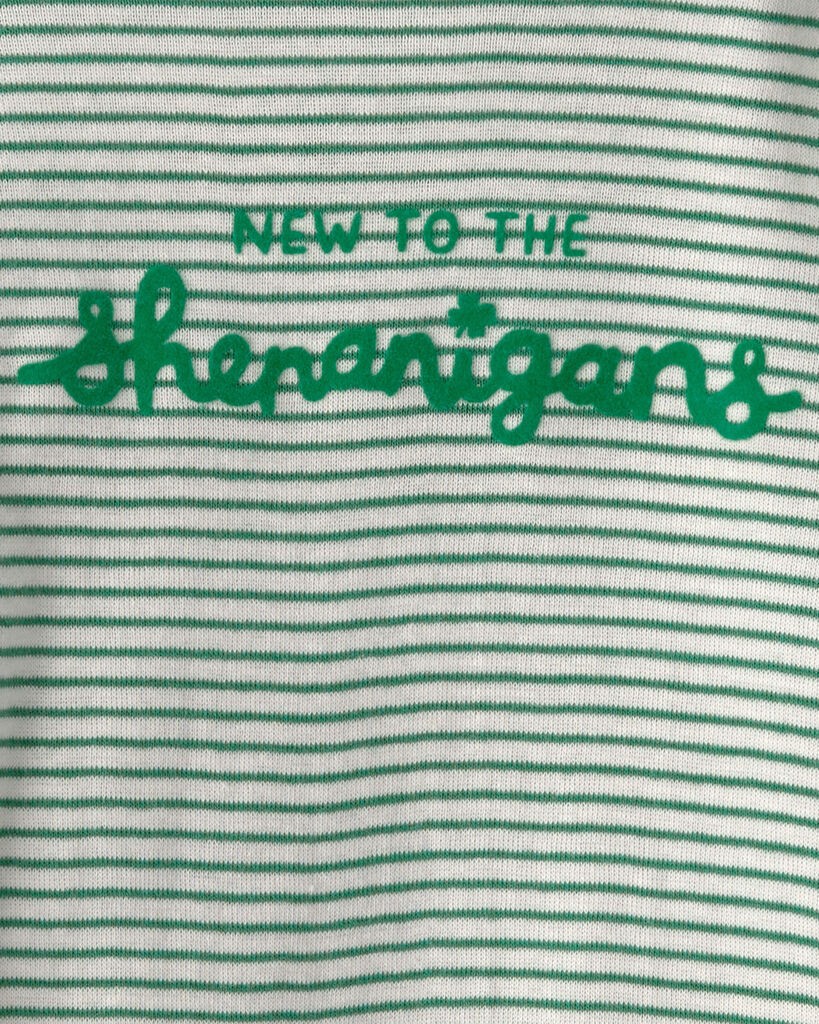 slide 6 of 6, Carter's Baby St. Patrick's Day 2-Piece Striped Long-Sleeve Bodysuit & Pant Set - Green/White Green 6M, 2 pc