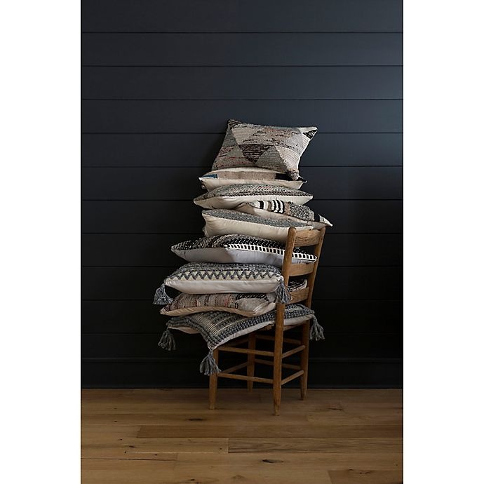 slide 2 of 2, Magnolia Home by Joanna Gaines Tristin Square Pillow - Grey, 22 in