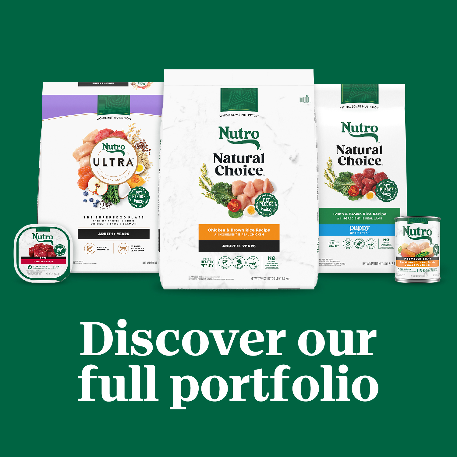 slide 3 of 8, Nutro Premium Loaf Tender Beef, Sweet Potato & Carrot Recipe Dog Food 12.5 oz, 12.50 oz