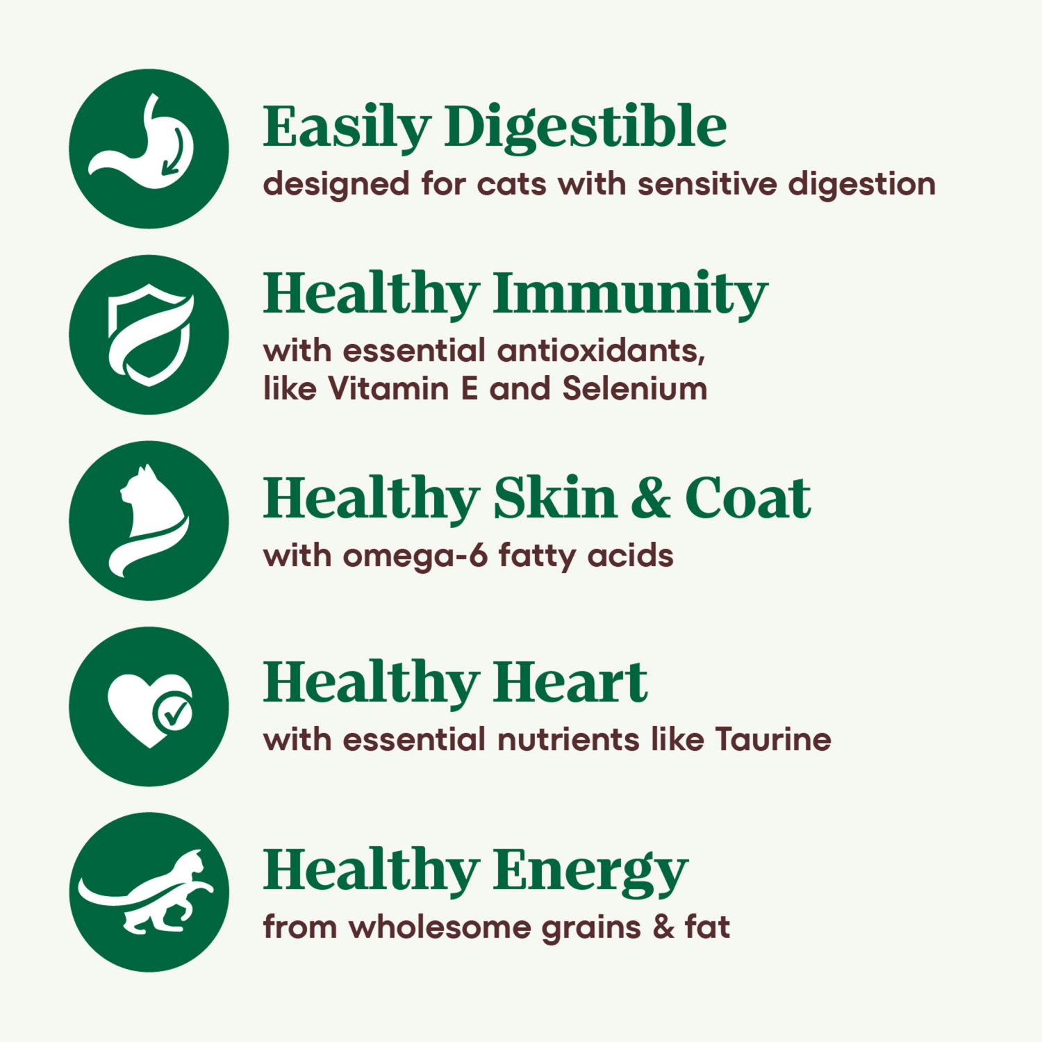 slide 4 of 8, Nutro Wholesome Essentials Adult 1+ Years Enhanced Care Sensitive Chicken Rice & Peas Recipe Cat Food 5 lb, 5 lb