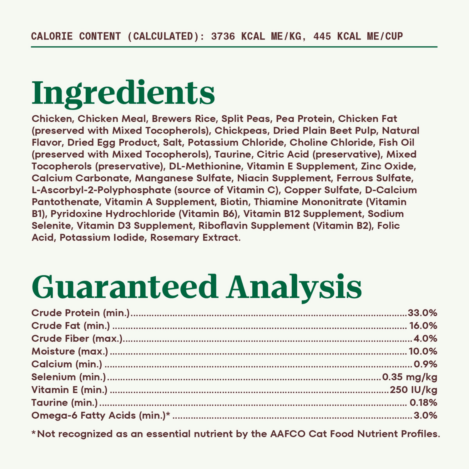 slide 8 of 8, Nutro Wholesome Essentials Adult 1+ Years Enhanced Care Sensitive Chicken Rice & Peas Recipe Cat Food 5 lb, 5 lb