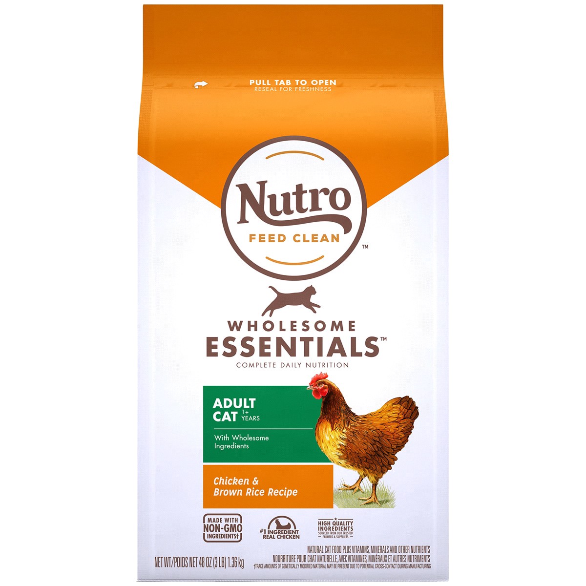 slide 1 of 13, Nutro Wholesome Essentials Adult 1+ Years Natural Cat Food 48 oz, 48 oz