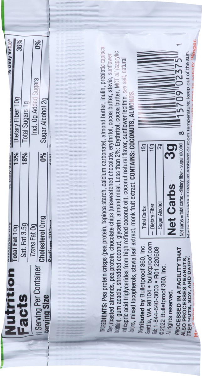 slide 6 of 9, Bulletproof Crisp Coconut Chocolate Chip Protein Crisp Bar 1.48 oz, 1.48 oz