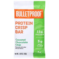 Bulletproof Crisp Coconut Chocolate Chip Protein Crisp Bar 1.48 oz